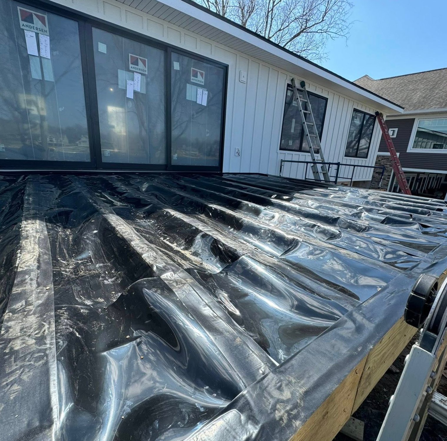 Deck waterproofing membrane installation